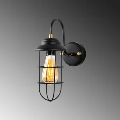 Seinävalaisin Linento Lighting Mahoney musta