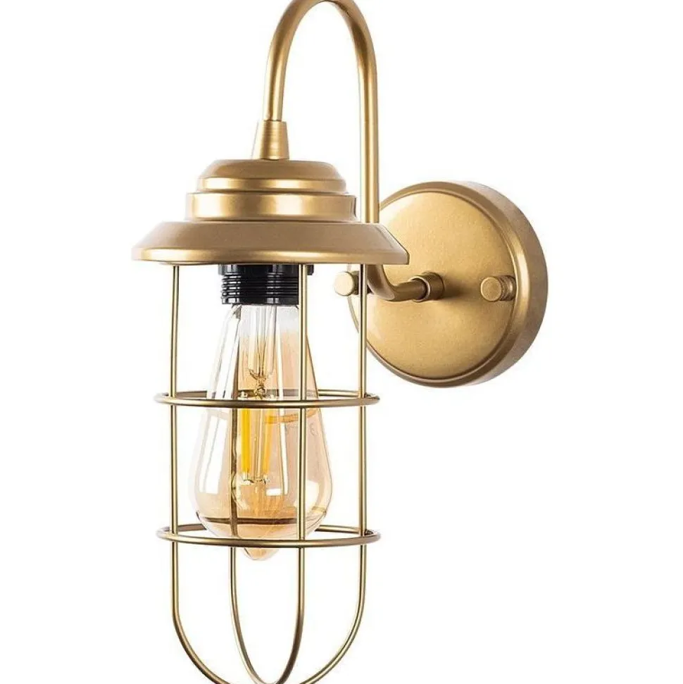Seinävalaisin Linento Lighting Mahoni 13206, 32cm, kulta