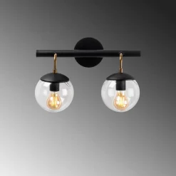 Seinävalaisin Linento Lighting Merri 2-osainen musta
