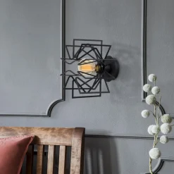 Seinävalaisin Linento Lighting Nemrut, Ø25cm, E27, musta