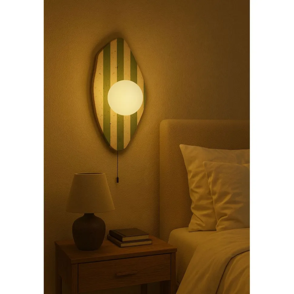 Seinävalaisin Linento Lighting Only beige/valkoinen/vihreä