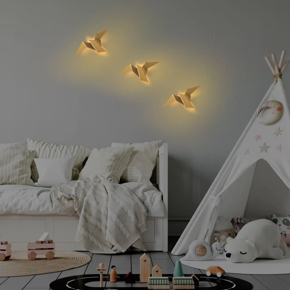 Seinävalaisin Linento Lighting Pacali 13503 M, 31x16x12cm, 3000K, kulta