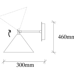 Seinävalaisin Linento Lighting Pepperell musta/kulta