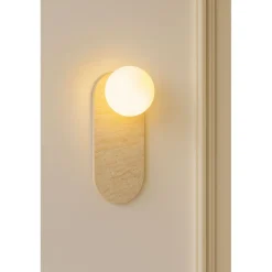 Seinävalaisin Linento Lighting Tor All beige/valkoinen