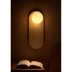 Seinävalaisin Linento Lighting Tor-Bell beige/valkoinen