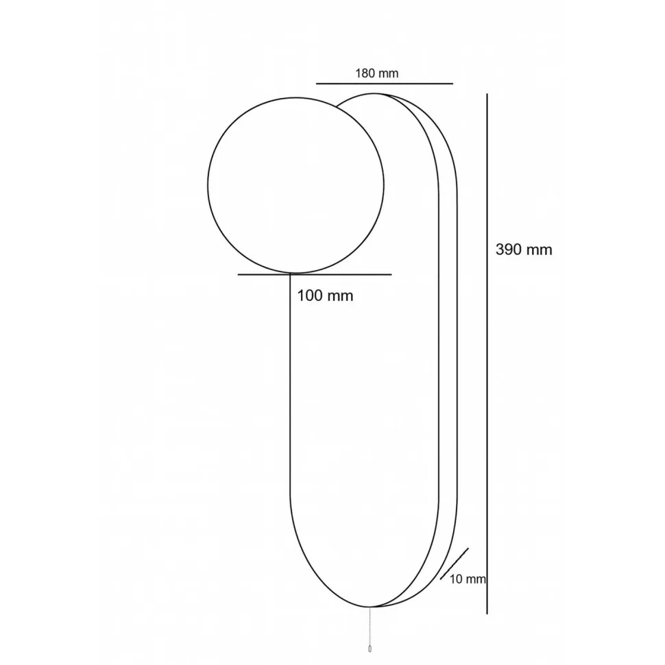 Seinävalaisin Linento Lighting Tor-Bell beige/valkoinen