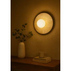 Seinävalaisin Linento Lighting Tor-Nun beige/valkoinen
