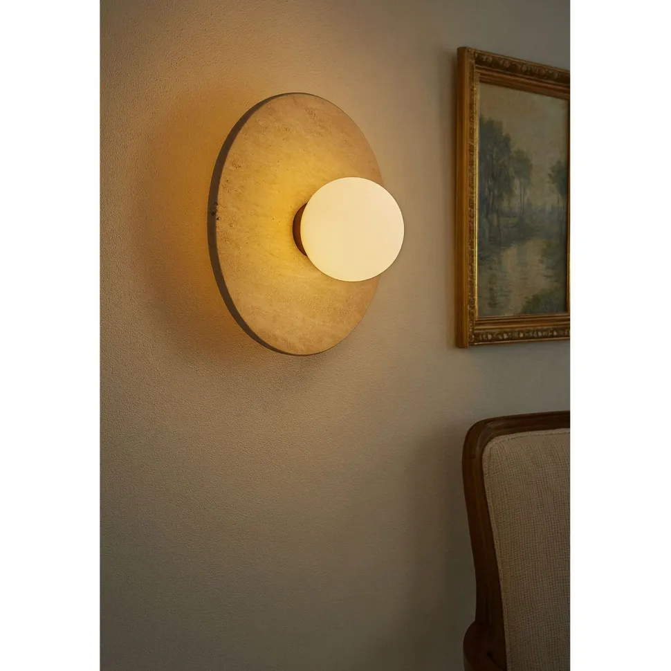 Seinävalaisin Linento Lighting Tor-Nun beige/valkoinen