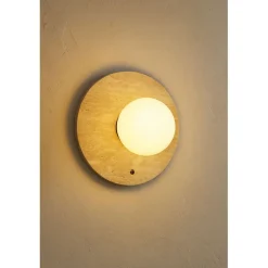 Seinävalaisin Linento Lighting Tor-Nun-D beige/valkoinen