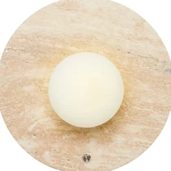 Seinävalaisin Linento Lighting Tor-Nun-D beige/valkoinen