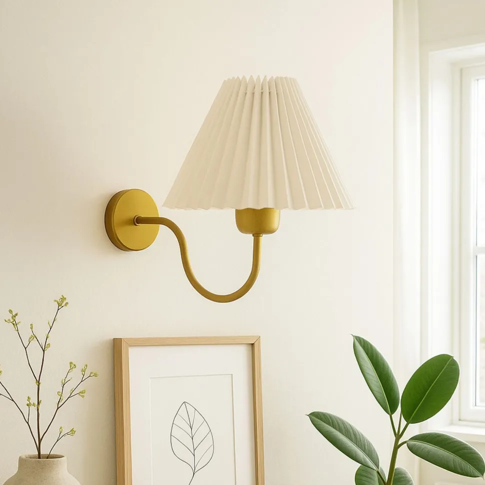Seinävalaisin Linento Lighting 242083 valkoinen/kulta