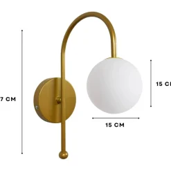 Seinävalaisin Linento Lighting 242085 valkoinen/kulta