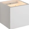 Seinävalaisin Lucide Gipsy neliö 11.5 cm G9 valkoinen