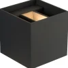 Seinävalaisin Lucide Xio LED neliö 1x4W harmaa