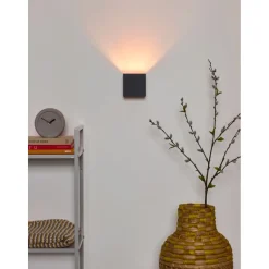 Seinävalaisin Lucide Xio LED neliö 1x4W harmaa