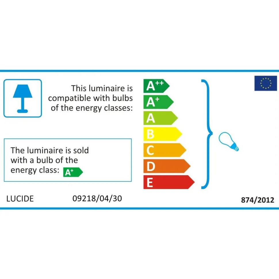 Seinävalaisin Lucide Xio LED pyöreä 1x4W musta