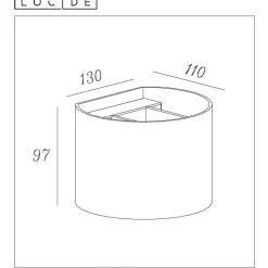 Seinävalaisin Lucide Xio LED pyöreä 1x4W musta