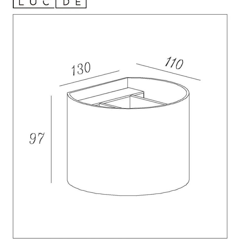 Seinävalaisin Lucide Xio LED pyöreä 1x4W musta