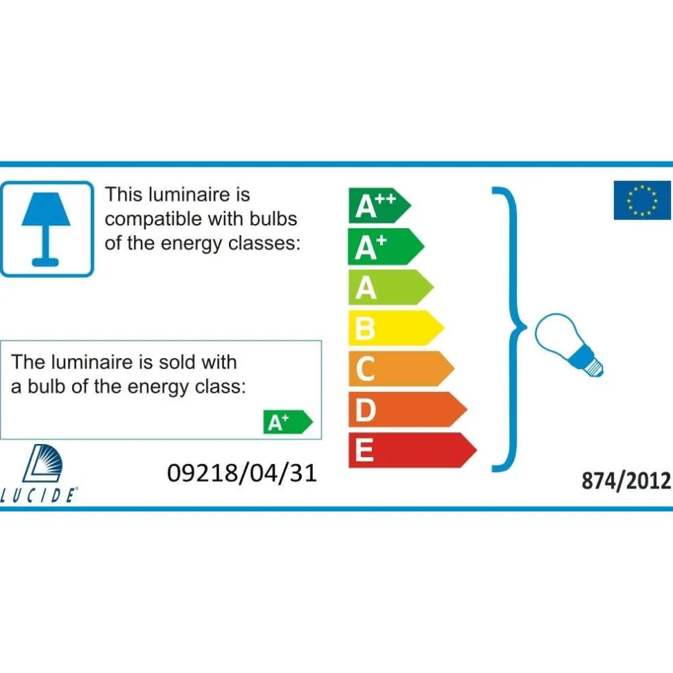 Seinävalaisin Lucide Xio LED pyöreä 1x4W valkoinen