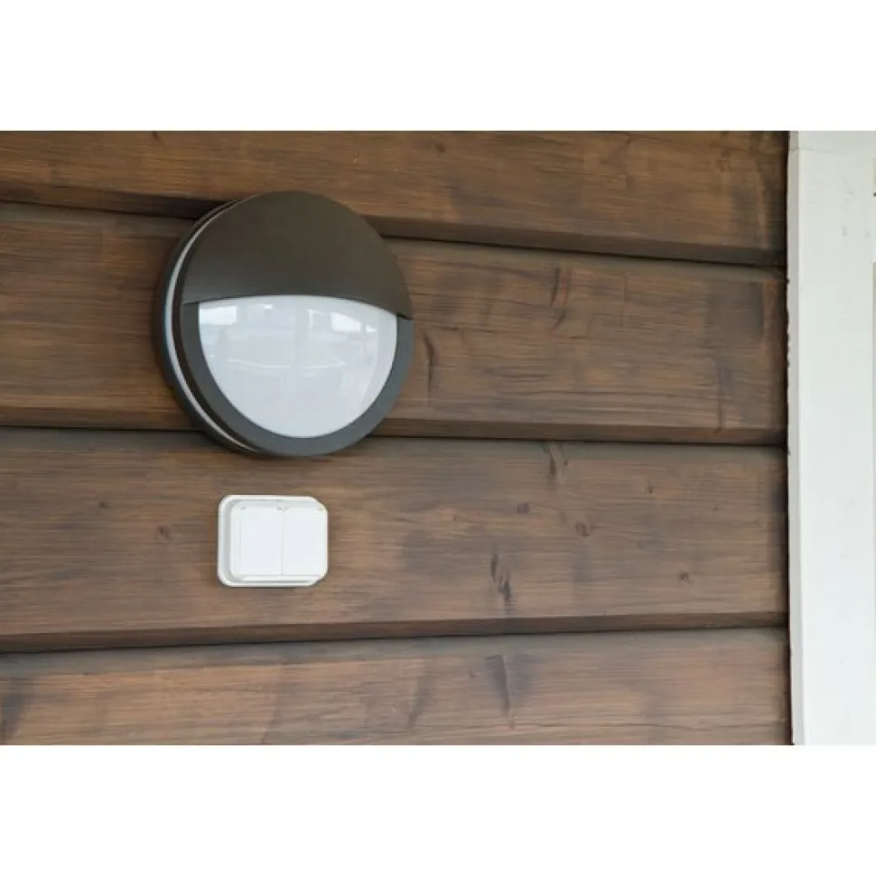 Seinävalaisin Lumia AVN260LGH IP54 60W E27 grafiitinharmaa luomella