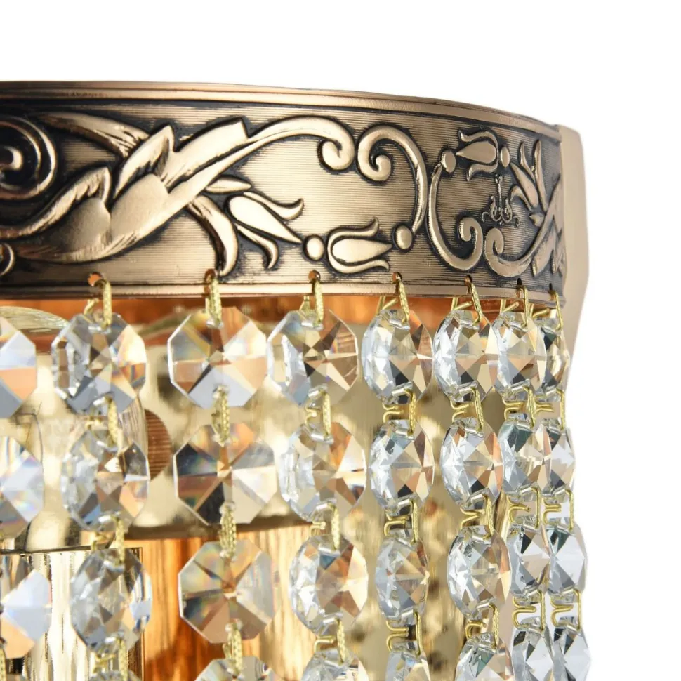 Seinävalaisin Maytoni Diamant Crystal Palace antiikkikulta