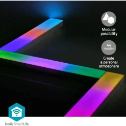 Seinävalaisinpaneeli Nedis WIFILW06RGB SmartLife Wi-Fi LED RGBIC