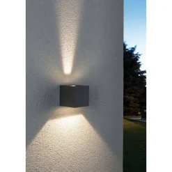 Seinävalaisin Paulmann Cybo LED IP65 80x80mm harmaa