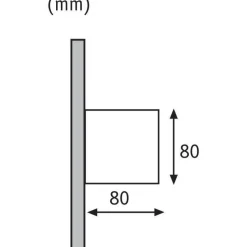 Seinävalaisin Paulmann Cybo LED IP65 80x80mm valkoinen