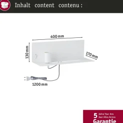Seinävalaisin Paulmann Devara, USB C, E27, himmennettävä, mattamusta