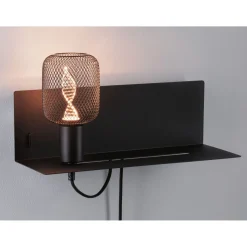 Seinävalaisin Paulmann Devara, USB C, E27, himmennettävä, mattamusta