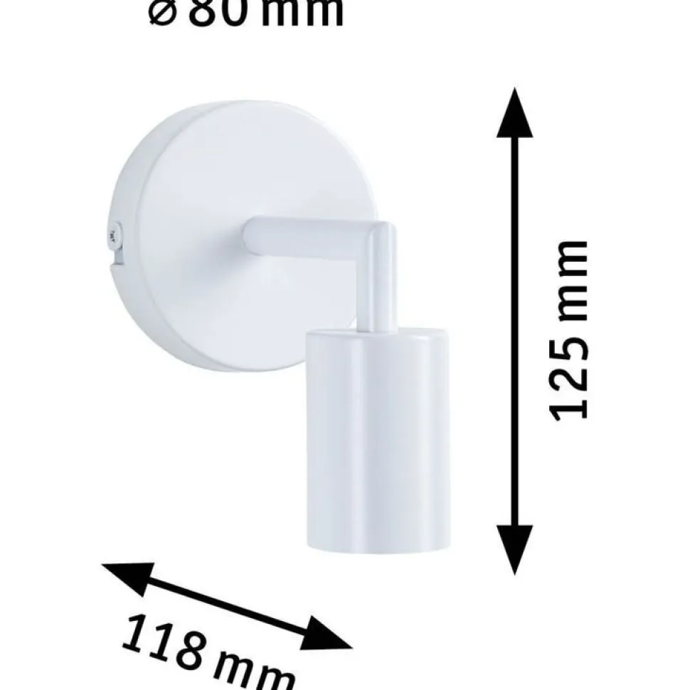 Seinävalaisin Paulmann Ravi, IP44, E27, mattavalkoinen