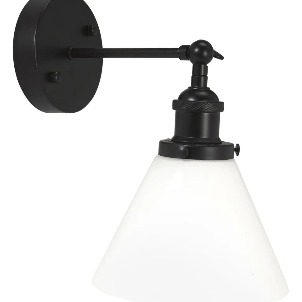 Seinävalaisin PR Home Lambda 280x180x280mm musta/opaali