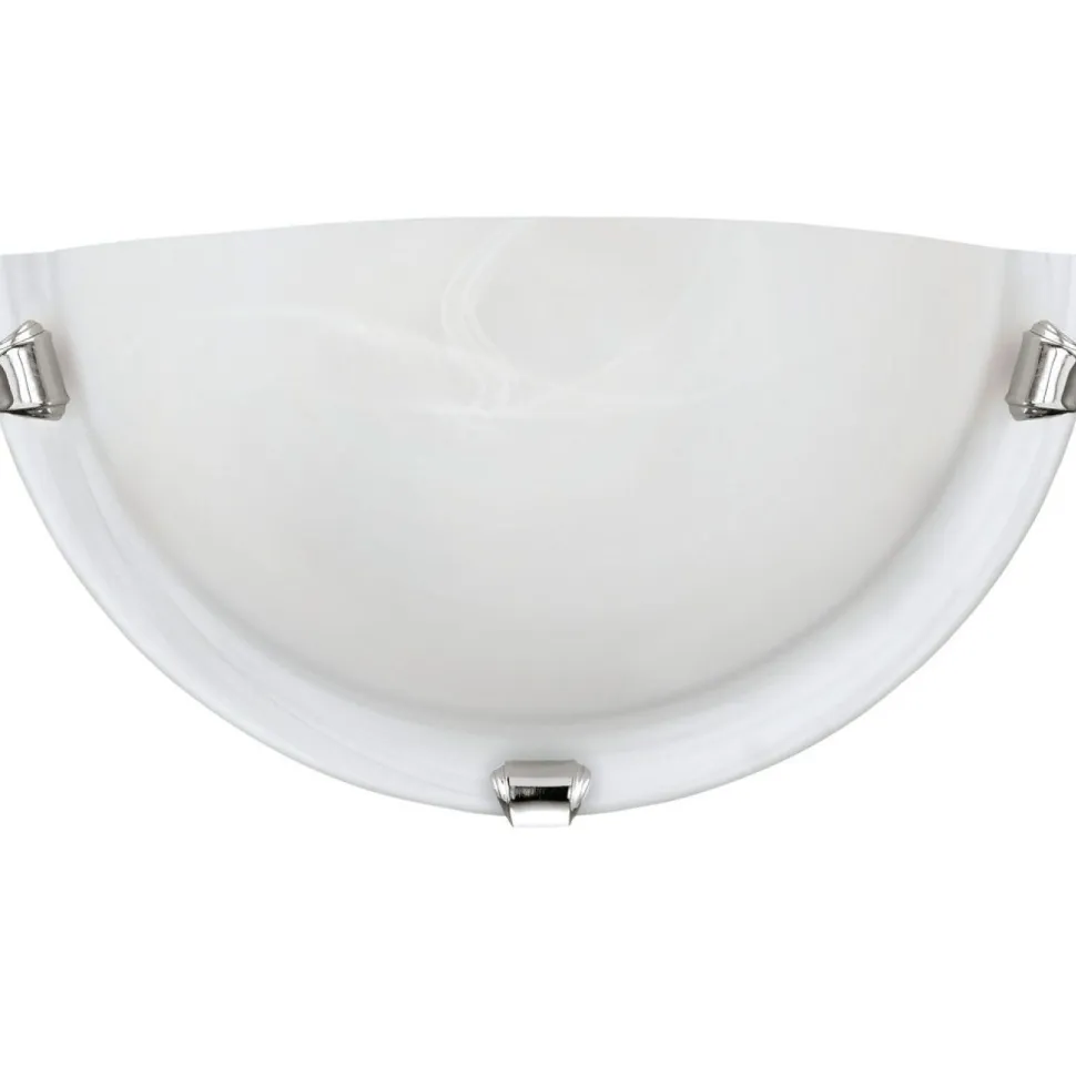 Seinävalaisin Salome 300x150 mm valkoinen/kromi