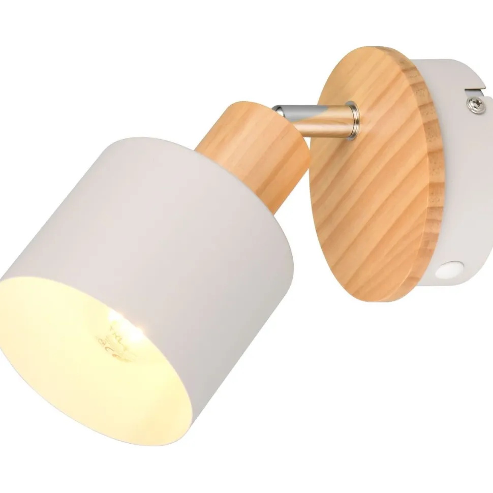 Spotti Trio Shanti E14 lämmin harmaa/puu