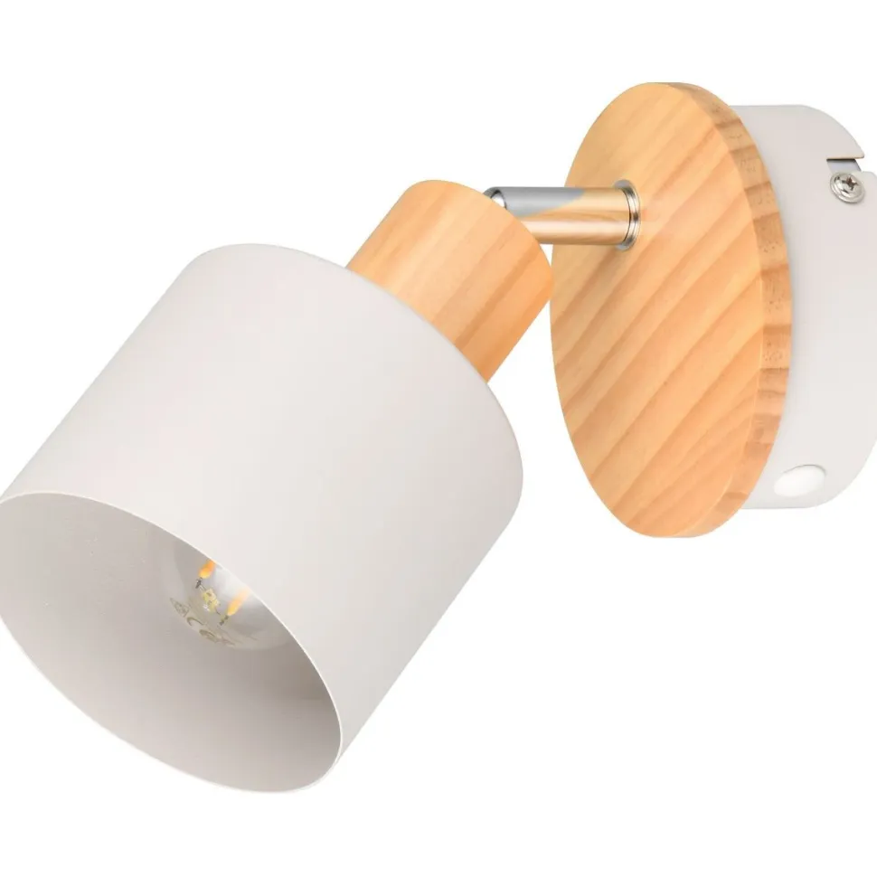 Spotti Trio Shanti E14 lämmin harmaa/puu