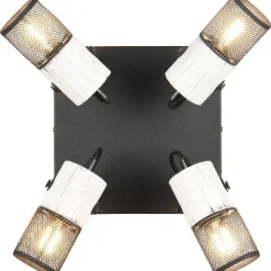 Spotti Trio Tosh, 4-os, E14, musta/antiikkivalkoinen
