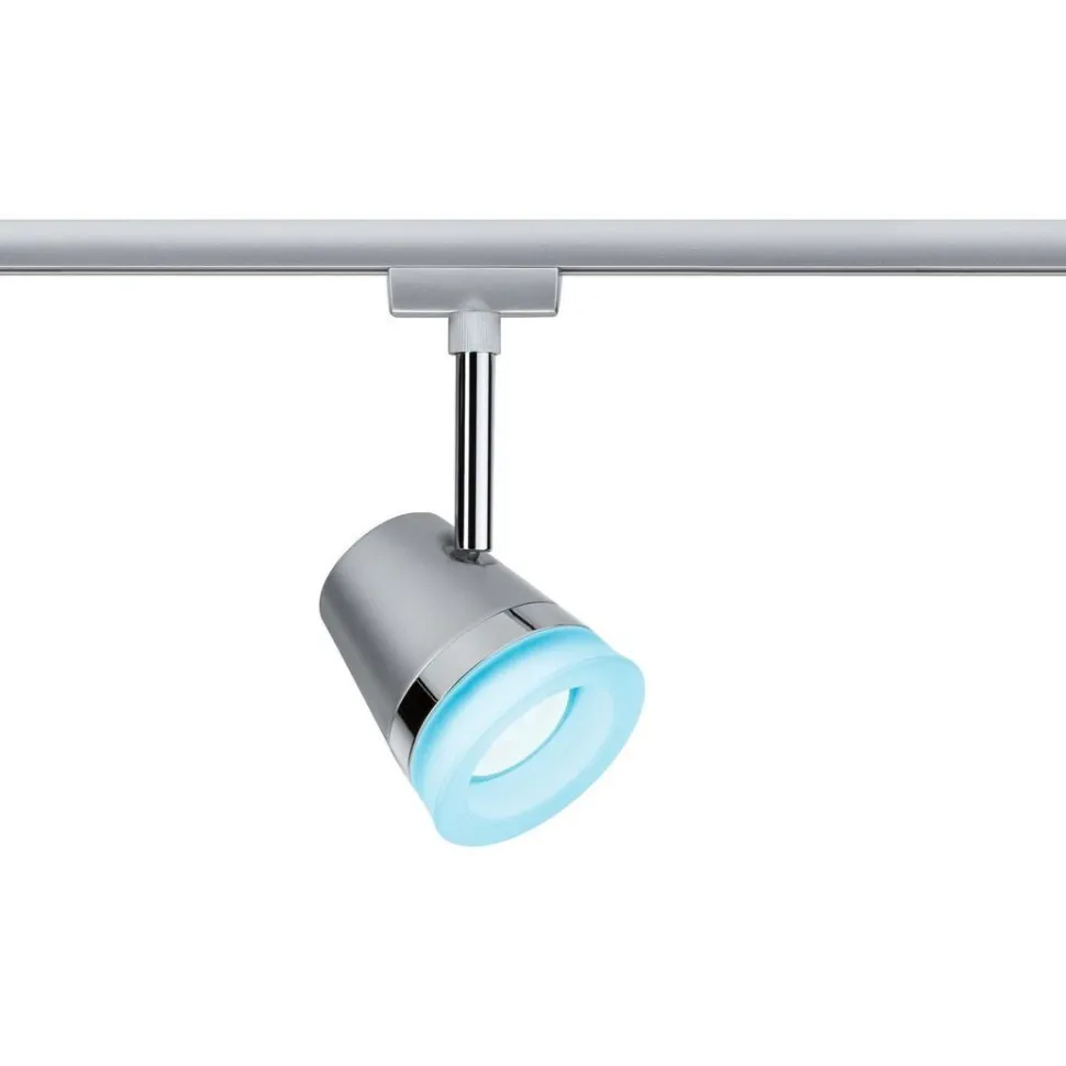 Spottivalaisin kiskoon Paulmann URail Cone, Smart Home Zigbee 3.0, GU10, RGBW+, himmennettävä, mattakromi