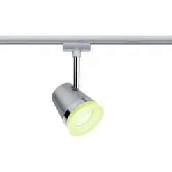 Spottivalaisin kiskoon Paulmann URail Cone, Smart Home Zigbee 3.0, GU10, RGBW+, himmennettävä, mattakromi