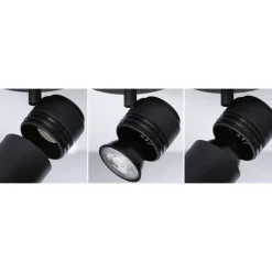 Spottivalaisin Paulmann Zyli 2-osainen IP44 GU10 max. 2x10W himmennettävä mattamusta