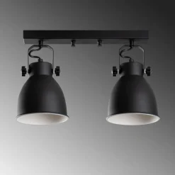 Spottivalaisin kattoon Linento Lighting Spotkafasi, 2-osainen, musta