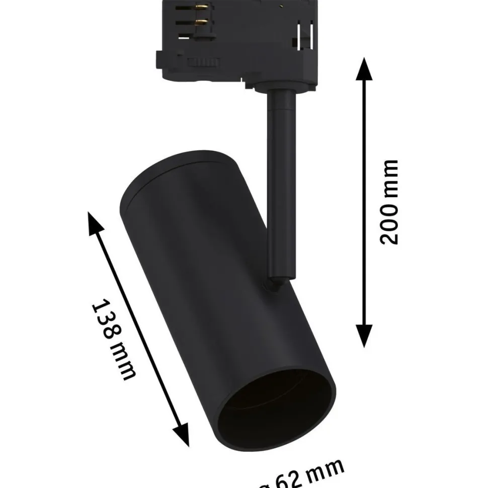 Spottivalaisin kiskoon Paulmann ProRail3 Apol, E27, max.50W, himmennettävä, kromi