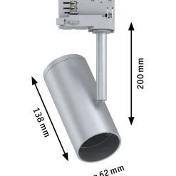 Spottivalaisin kiskoon Paulmann ProRail3 Apol, E27, max.50W, himmennettävä, kromi