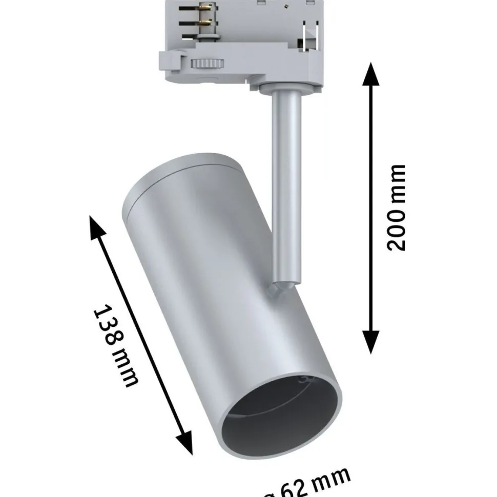 Spottivalaisin kiskoon Paulmann ProRail3 Apol, E27, max.50W, himmennettävä, kromi