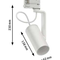 Spottivalaisin kiskoon Paulmann ProRail3 Apol II, E27, max.50W, himmennettävä, musta