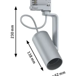 Spottivalaisin kiskoon Paulmann ProRail3 Apol II, E27, max.50W, himmennettävä, musta