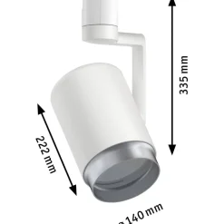 Spottivalaisin kiskoon Paulmann URail Asthene, E27, max.50W, himmennettävä, musta