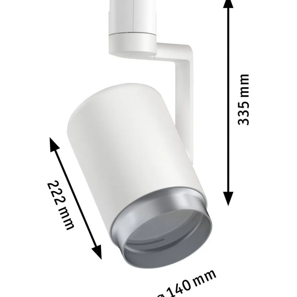 Spottivalaisin kiskoon Paulmann URail Asthene, E27, max.50W, himmennettävä, musta