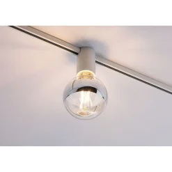 Spottivalaisin kiskoon Paulmann URail, E27, max.20W, himmennettävä, valkoinen
