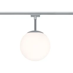 Spottivalaisin kiskoon Paulmann URail Globe, E14, max.10W, himmennettävä, mattakromi