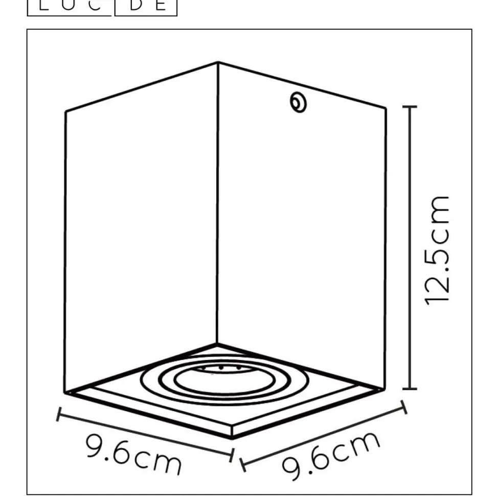 Spottivalaisin Lucide Tube GU10 valkoinen